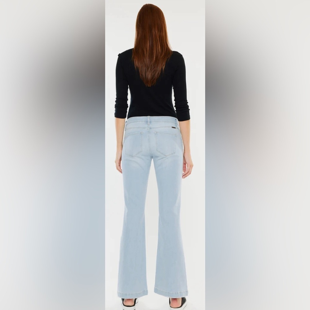 NEW KANCAN Saylor Mid Rise Flare Jeans (Petite) SIZE 15 - Picture 2 of 4